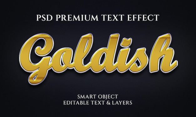 Design mit goldenem Texteffekt