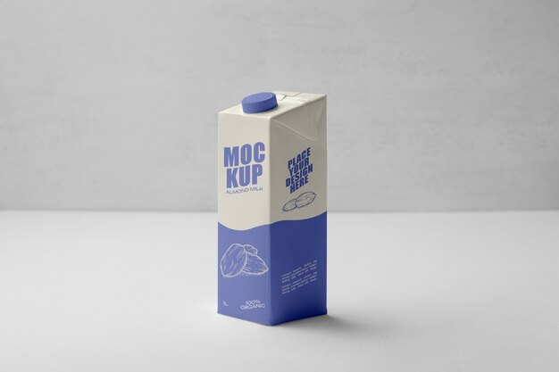 Design mock-up del cartone del latte