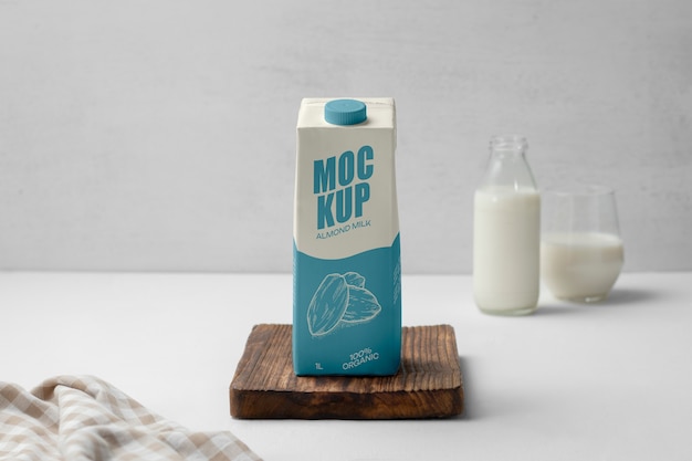 Design mock-up del cartone del latte