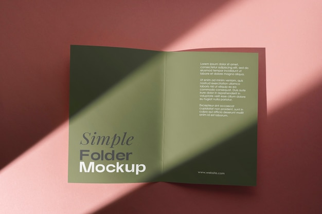 Design mock-up della cartella bifold