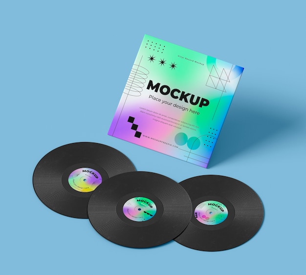 Design mock-up di dischi in vinile