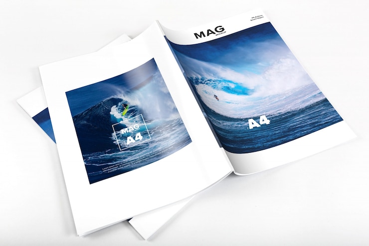 PSD design de mock-up de magazine
