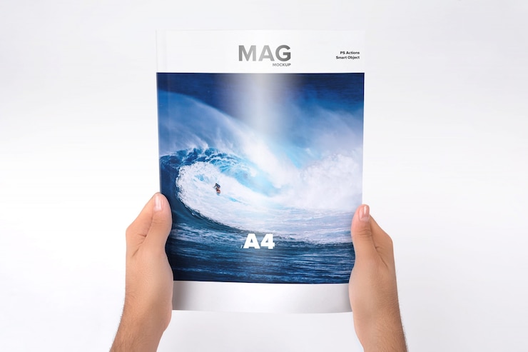 PSD design de mock-up de magazine
