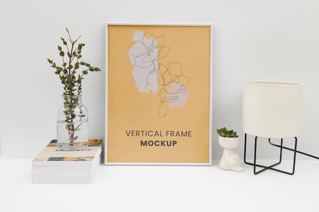Design mock-up per telaio verticale con pianta