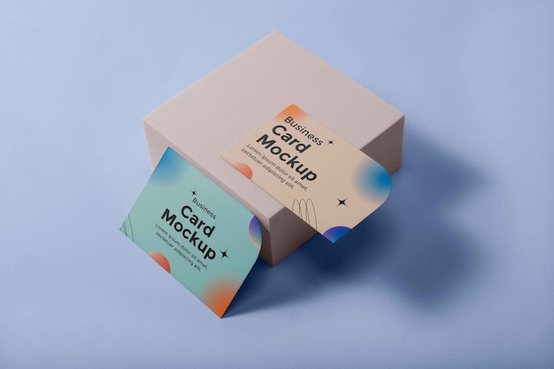 Design mock-up professionale per biglietti da visita arrotondati