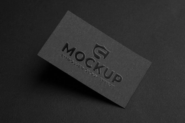 design mockup biglietto da visita nero