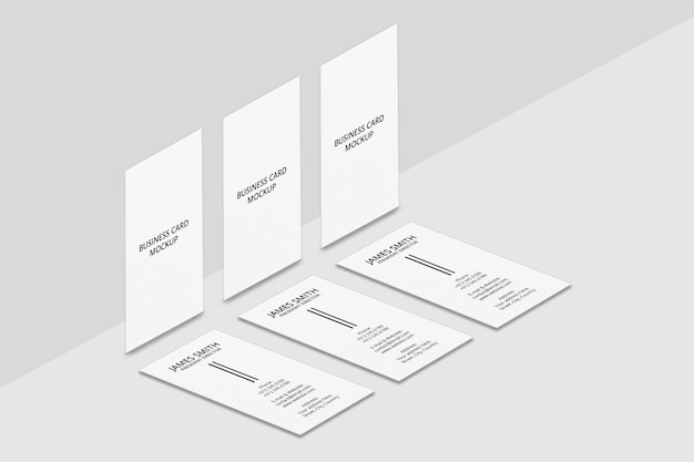 Design mockup biglietto da visita verticale