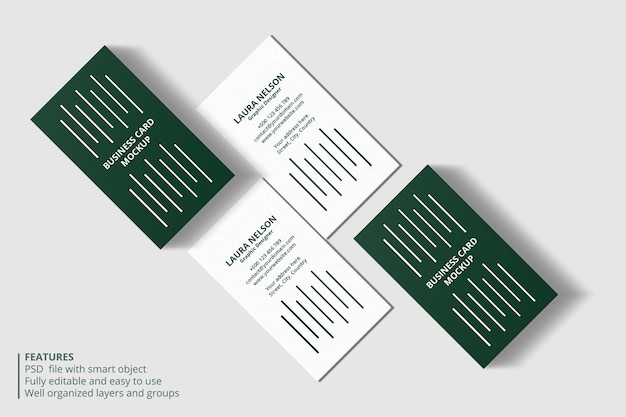Design mockup biglietto da visita verticale