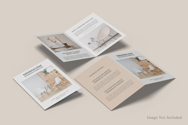 design mockup brochure bifold a4