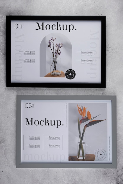 Design mockup cornice poster