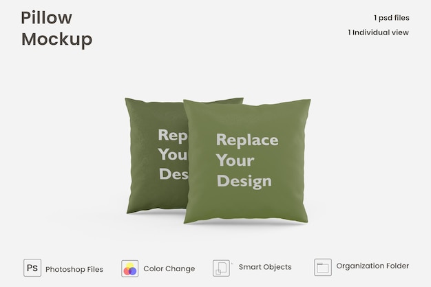 Design mockup cuscino quadrato Psd Premium