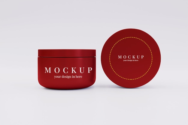 design mockup del barattolo di crema cosmetica