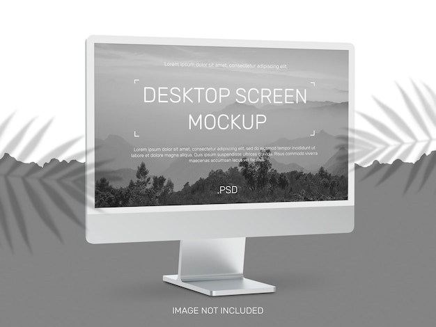 Design mockup dello schermo del desktop