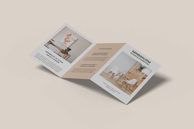 Design mockup di brochure a tre ante A4