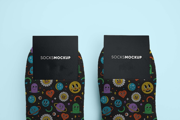 Design mockup di calzini caldi