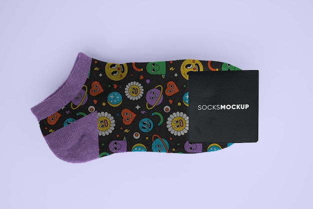 Design mockup di calzini caldi