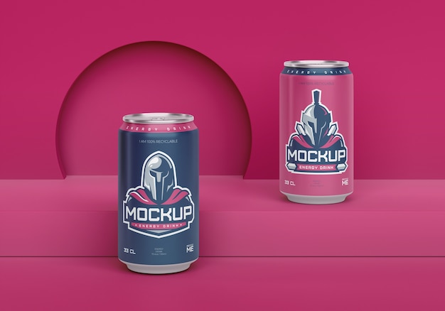 Design mockup di imballaggi per bevande