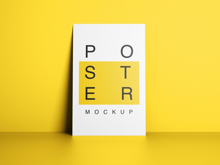 PSD design mockup di poster