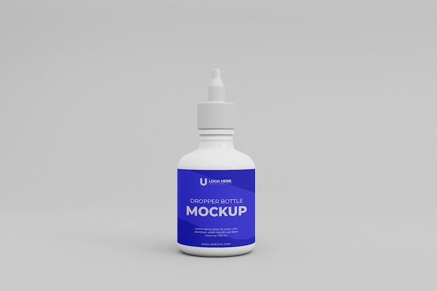 Design mockup di prodotti in vetro plastica 3D