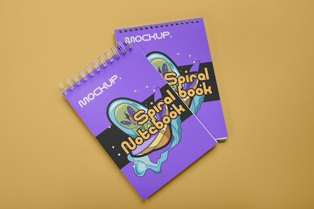 Design mockup di quaderno a spirale