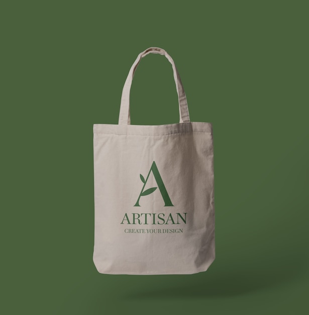 Design mockup di tote bag in tela