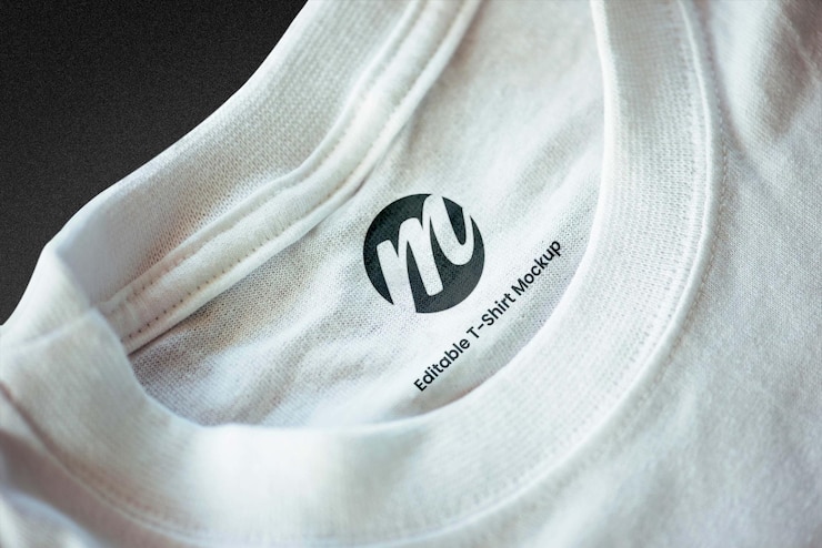 PSD design mockup di tshirt premium