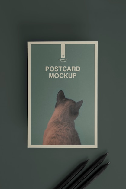 Design mockup di vera cartolina