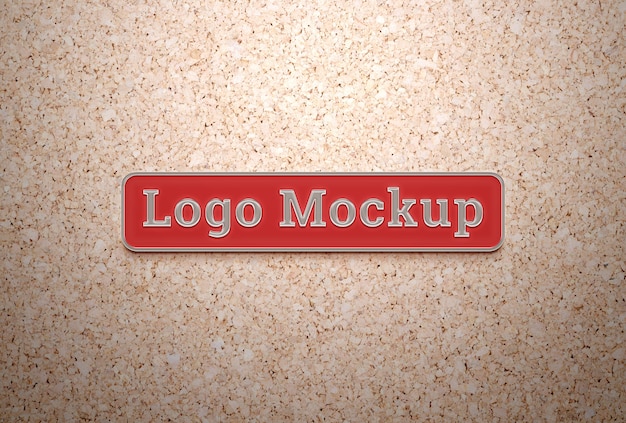 Design mockup effetto logo in sughero