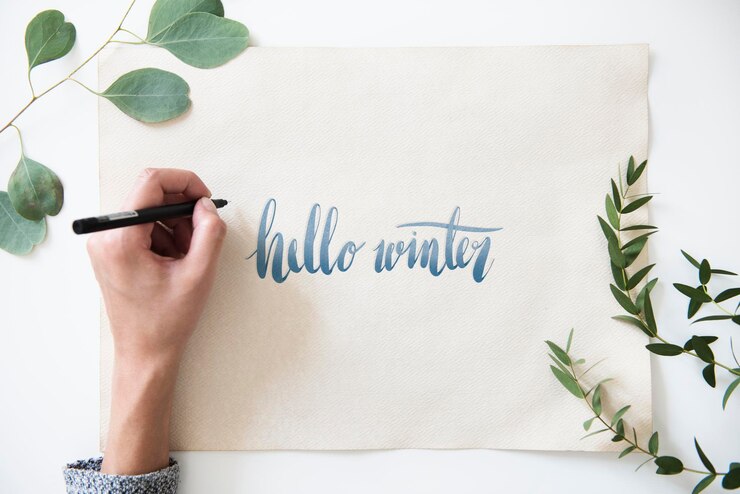PSD design-mockup für die wintersaison