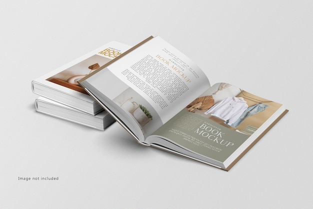 Design mockup libro con copertina rigida isolato