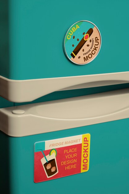 Design mockup magnetico sul frigorifero