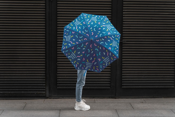 PSD design mockup ombrello aperto