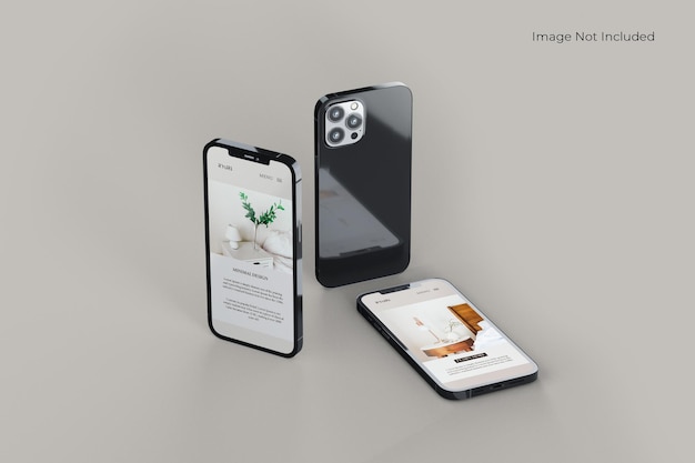 Design mockup per smartphone a schermo intero