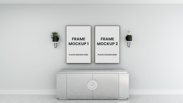 Design mockup poster cornice foto vuota