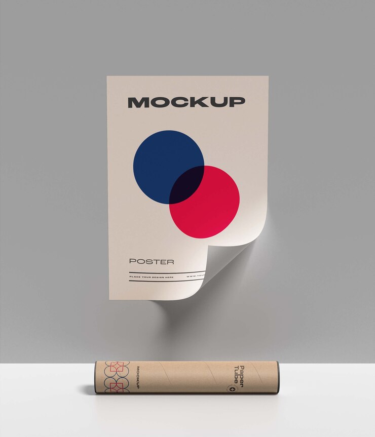 PSD design mockup poster minimo