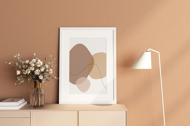 Design mockup telaio in rendering 3d