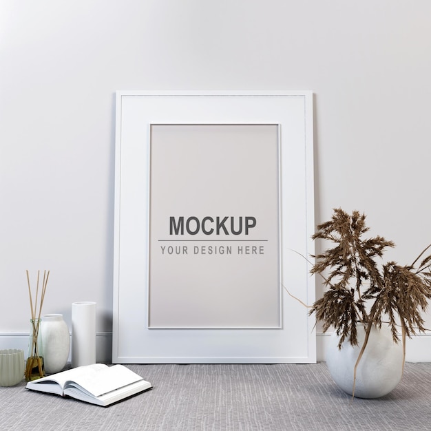Design mockup telaio verticale in 3d