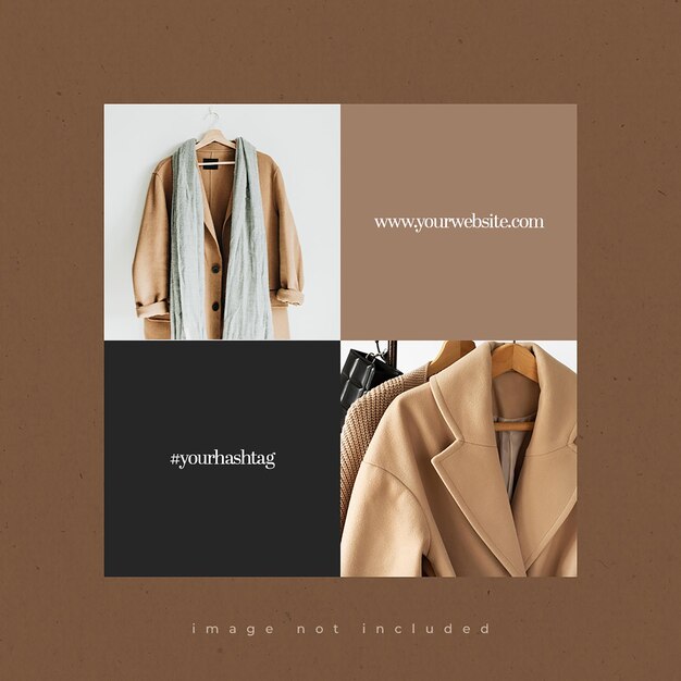 PSD design de modèle de collection de mode esthétique psd pour les médias sociaux et instagram