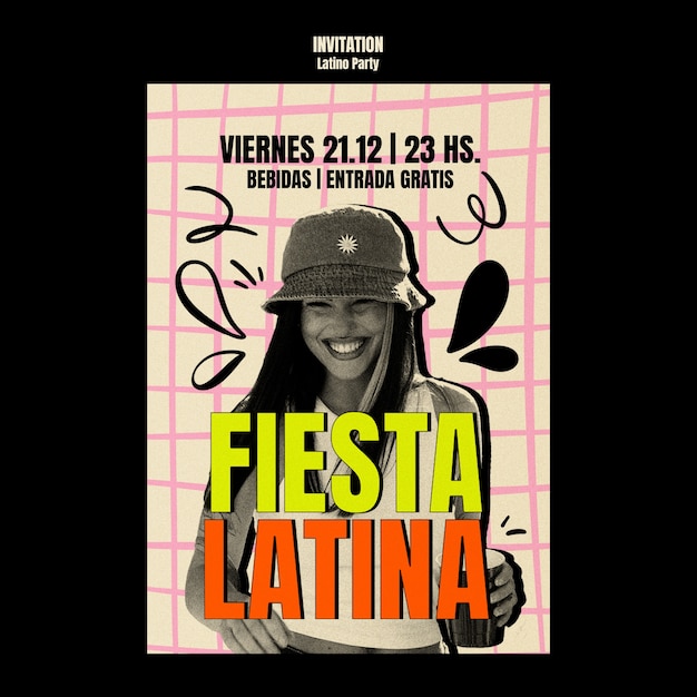 Design de modèle de fête latino