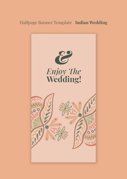 PSD design de modèle de mariage indien