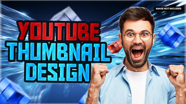 Design moderno de miniaturas do YouTube e banner da web