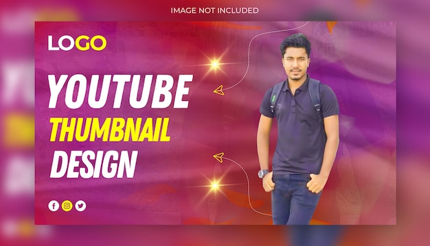 design moderno de miniaturas do youtube