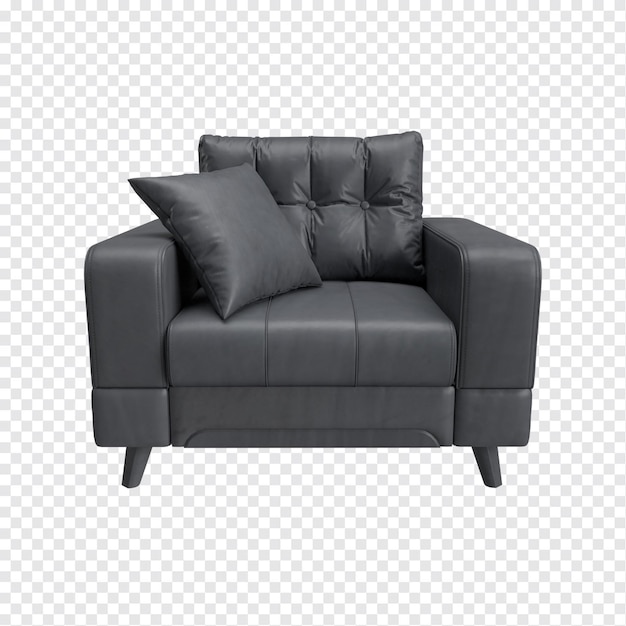 Design moderno de móveis de sofá cinza 3d para ângulo frontal de sala interior