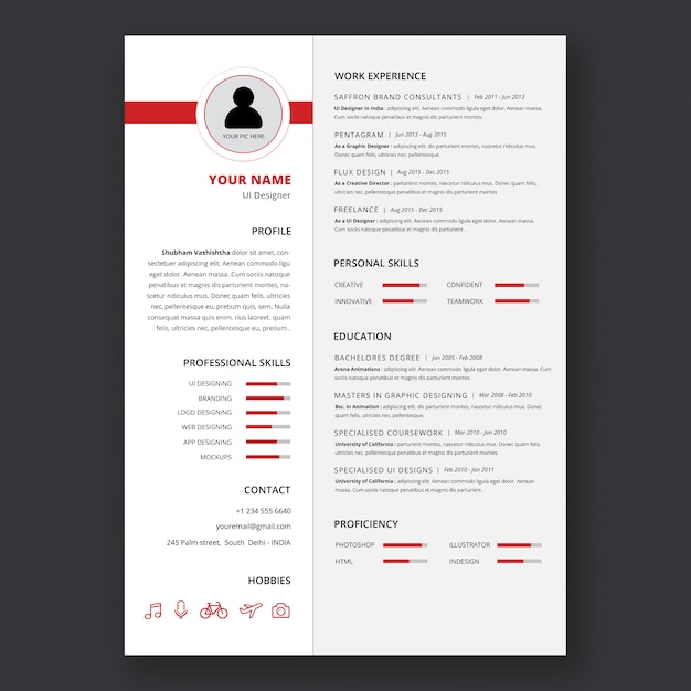 Design moderno del CV