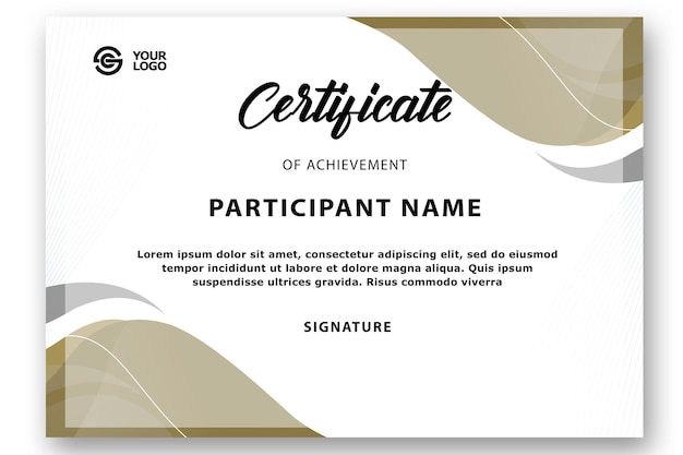 design moderno modello di certificato