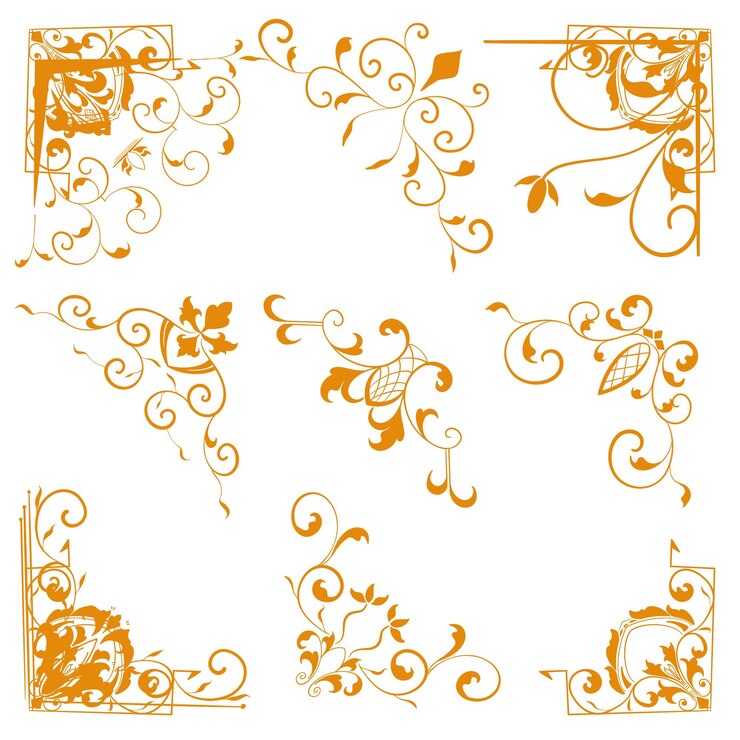 PSD design d'ornement de luxe avec style classique pour carte de conception