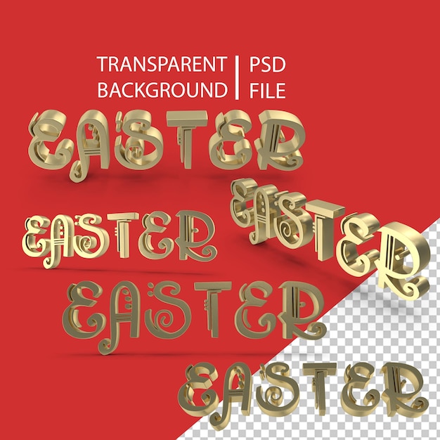 PSD design ostern logo gold png