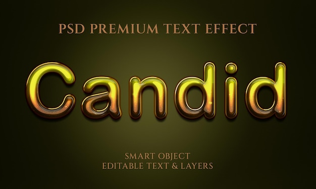 Design per effetti di testo candido