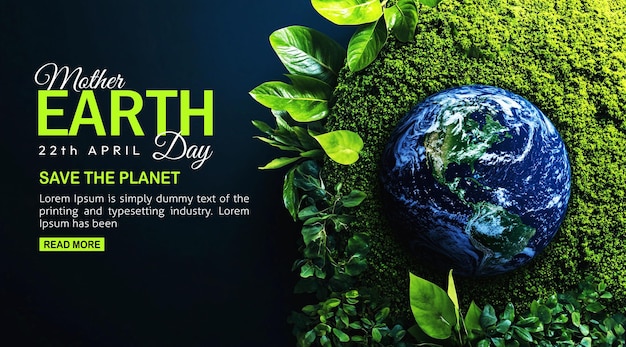 Design per la Giornata della Madre Terra con il tema della conservazione della natura