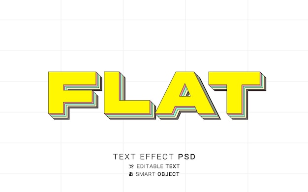 PSD design plat à effet de texte